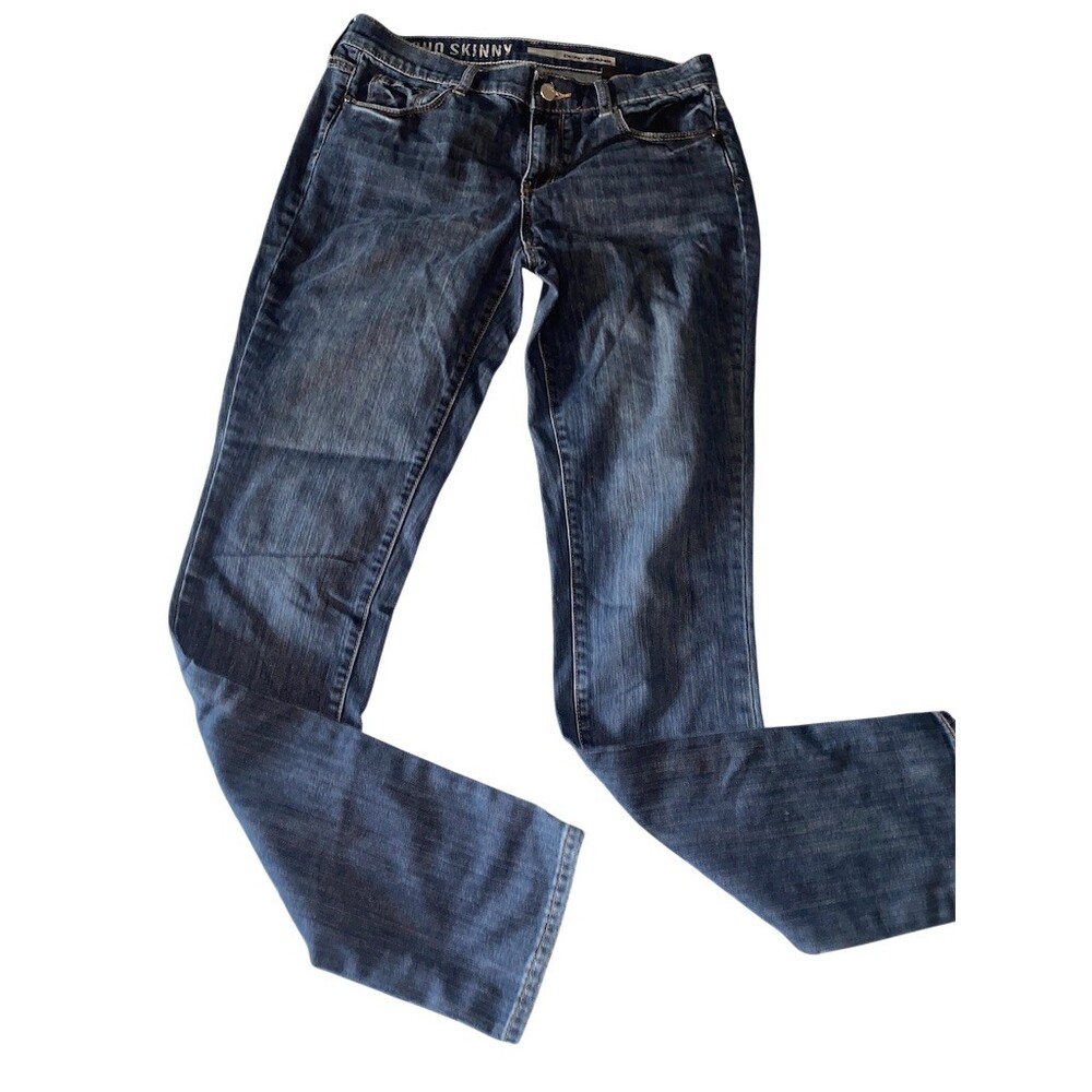 DKNY Jeans Soho Skinny Womens Size 4 Medium Wash Blue Low Rise Jeans